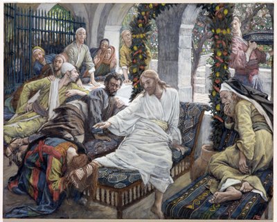 Mary Magdalenes非常珍贵的药膏盒，为基督的生命插图，c.1886-96（纸板上的水粉） 作者 詹姆斯·雅克·约瑟夫·天梭