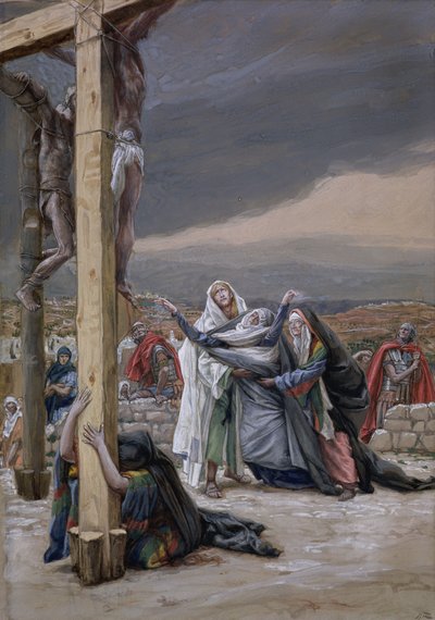 Mater Dolorosa，基督生平的插图，c.1884-96（纸板上的水粉和水粉） 作者 詹姆斯·雅克·约瑟夫·天梭