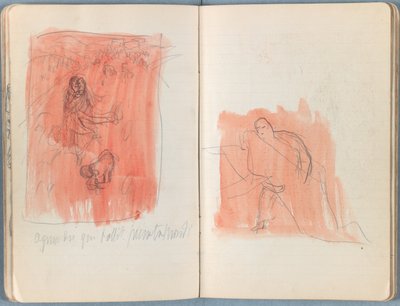 1880年代后期，《我们主耶稣基督一生的素描速写》专辑的页面（石墨和纸上水洗） 作者 詹姆斯·雅克·约瑟夫·天梭