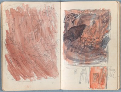 1880年代后期，《我们主耶稣基督一生的素描速写》专辑的页面（石墨和纸上水洗） 作者 詹姆斯·雅克·约瑟夫·天梭