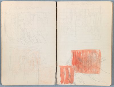 1880年代后期，《我们主耶稣基督一生的素描速写》专辑的页面（石墨和纸上水洗） 作者 詹姆斯·雅克·约瑟夫·天梭