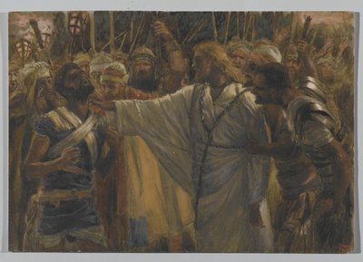 马尔克斯的治愈，来自我们的主耶稣基督的生命，1886-94（纸上的石墨） 作者 詹姆斯·雅克·约瑟夫·天梭