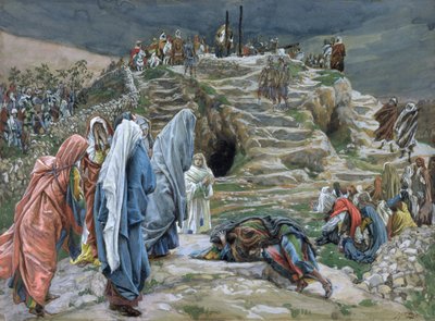 圣洁的女人们远远不能完成什么是完成的，为基督的生命插图，c.1886-94（wc＆gouache on paperboard） 作者 詹姆斯·雅克·约瑟夫·天梭