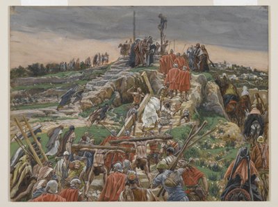 游行队伍接近Cal髅地，插图来自我们的主耶稣基督的生命，1886-94（纸上有石墨） 作者 詹姆斯·雅克·约瑟夫·天梭