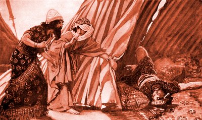 Jael显示Barak Sisera躺着死 - 圣经 作者 天梭之后的詹姆斯·雅克·约瑟夫