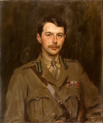 爱德华·卡文迪什 (Edward Cavendish) 的肖像，哈廷顿侯爵 (Marques of Hartington)，约 1918-20 年（布面油画） 作者 詹姆斯·杰布萨·香农