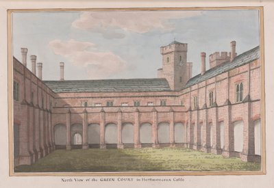 赫斯特蒙索城堡，东苏塞克斯：绿苑北景 作者 James Lambert  of Lewes