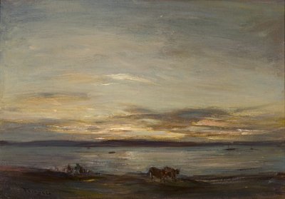 金色的夕阳，费尔利（布面油画） 作者 詹姆斯·劳顿·温盖特