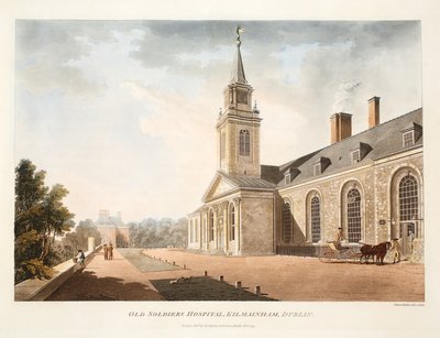 1794年，都柏林Kilmainham的老兵医院（手工彩色雕刻） 作者 James Malton
