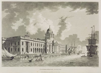 The Custom House，都柏林，1792年 作者 James Malton