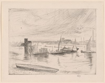 巴特西黎明（卡多根码头） 作者 James McNeill Whistler