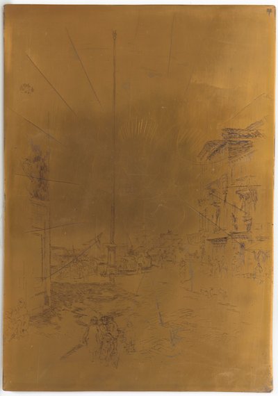 小桅杆》（<em>The Little Mast</em>）已作废的印版 作者 詹姆斯·阿博特·麦克尼尔·惠斯勒