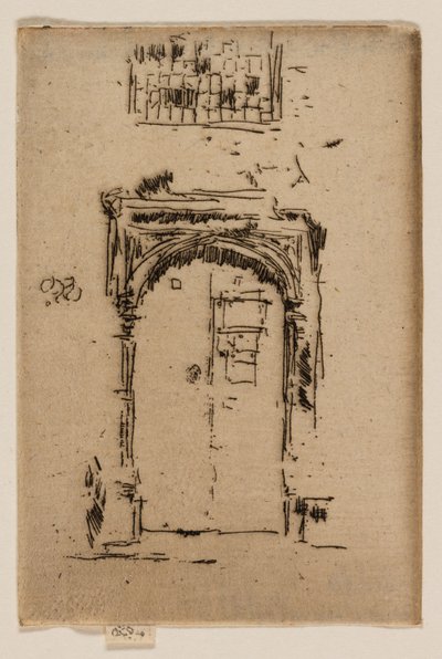 教堂门口，埃奇韦尔Impression：芝加哥艺术学院芝加哥艺术学院（1924.659）教堂门洞，埃奇韦尔 作者 詹姆斯·阿博特·麦克尼尔·惠斯勒