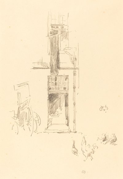 公鸡和母鸡，科尔贝尔酒店 作者 詹姆斯·阿博特·麦克尼尔·惠斯勒