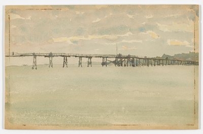 灰色和银色的皮尔，Southend 作者 詹姆斯·阿博特·麦克尼尔·惠斯勒