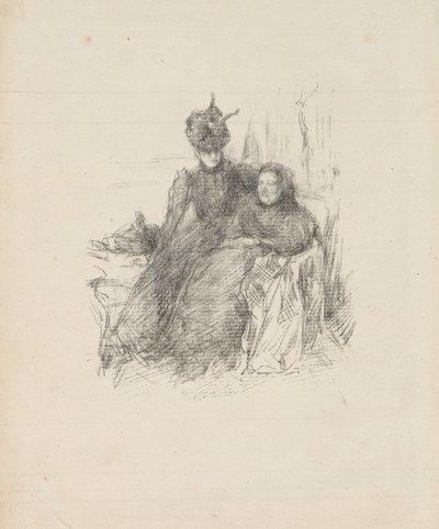 母亲与女儿[La Mère Malade] 作者 詹姆斯·阿博特·麦克尼尔·惠斯勒