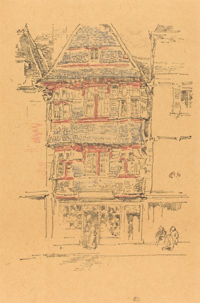红房子, Paimpol 作者 詹姆斯·阿博特·麦克尼尔·惠斯勒