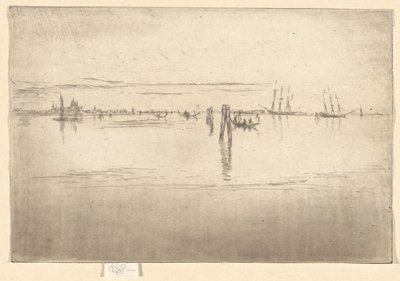 长长的泻湖，选自《威尼斯第二套图》（一套二十六幅蚀刻版画） 作者 詹姆斯·阿博特·麦克尼尔·惠斯勒