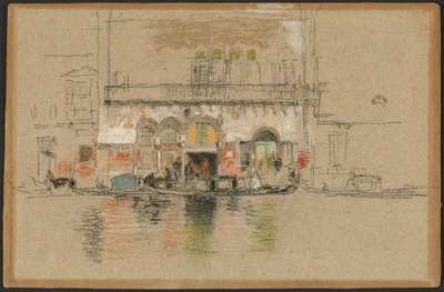 宫殿；白色和粉红色 作者 詹姆斯·阿博特·麦克尼尔·惠斯勒