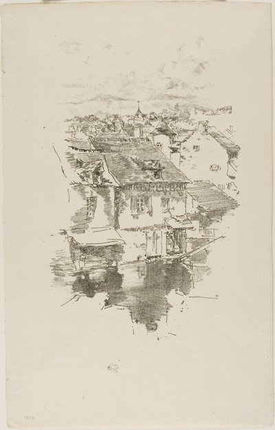 Vitré：运河 作者 詹姆斯·阿博特·麦克尼尔·惠斯勒