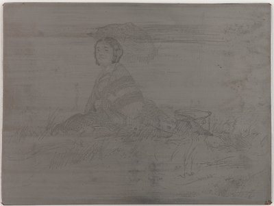 <em>En Plein Soleil</em>.十二幅大自然蚀刻版画（法文套装）中的未填色版画 作者 詹姆斯·阿博特·麦克尼尔·惠斯勒