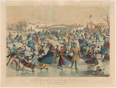 中央公园，冬季：  滑冰池 作者 詹姆斯·梅里特·艾夫斯