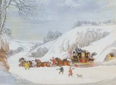 “深雪中的邮件”，由乔治·亨特雕刻而成 作者 James Pollard