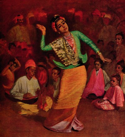 缅甸舞女郎，1913年 作者 詹姆斯·雷本·米德尔顿