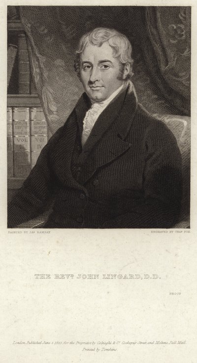 John Lingard的肖像 作者 詹姆斯·拉姆齐