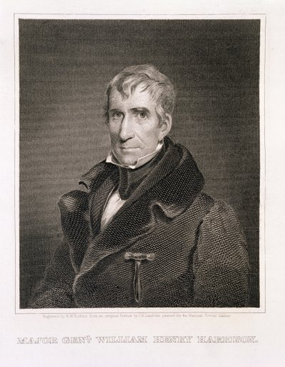 威廉·亨利·哈里森少将，由理查德·多德森（1812-67）镌刻 作者 詹姆斯·里德·兰姆丁