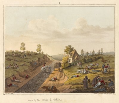 瓦莱特别墅景观，选自《滑铁卢战役史记 作者 詹姆斯·劳斯