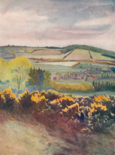 从Tilburstow山看向Caterham的风景》，1913年，1914年 作者 詹姆斯·S·奥格威