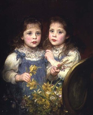 双胞胎》，约1901年（布面油画） 作者 James Sant