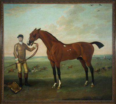 Flying Childers with a groom on Newmarket Heath, c.1722-25 (oil on canvas) 作者 詹姆斯·西摩