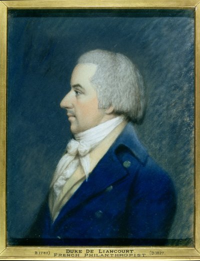 Duc de Liancourt (1747-1827) 肖像（纸上粉彩） 作者 詹姆斯·夏普尔斯