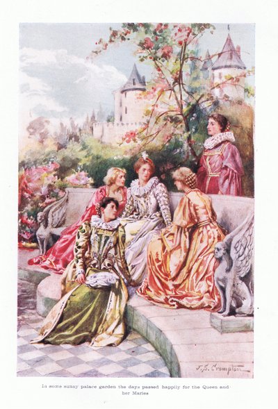 In some sunny palace garden the days passed happily for the queen and her helpers 作者 詹姆斯·肖·克朗普顿