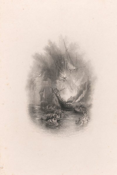 海上火灾（插图） 作者 詹姆斯·T·威尔莫尔