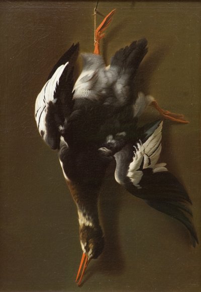 死鸡，约 1815 年（布面油画） 作者 詹姆斯汤姆