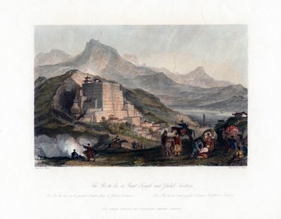 Poo Ta La，或鞑靼人Zhehol附近的大庙"，中国，约1840年。 作者 詹姆斯·廷格尔