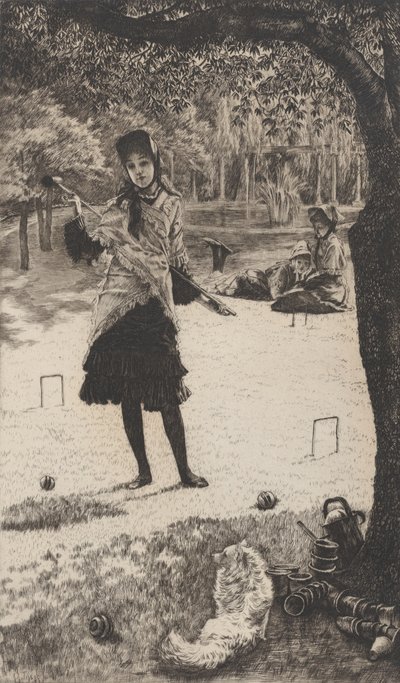 槌球，1878年。 作者 詹姆斯天梭