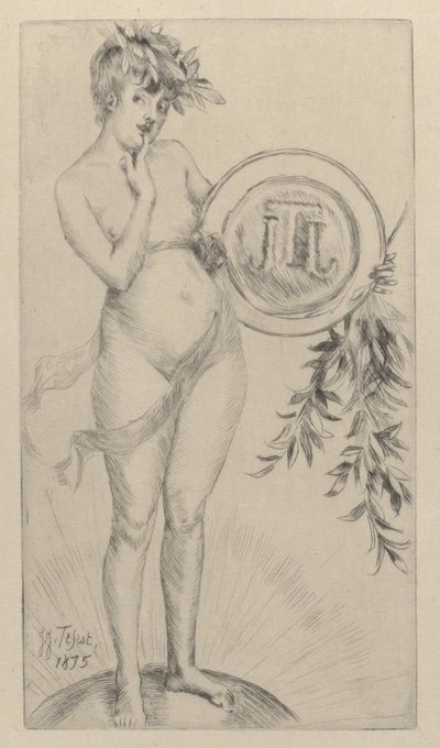 第一幅正面插图，带有Monogram，1875年。 作者 詹姆斯天梭