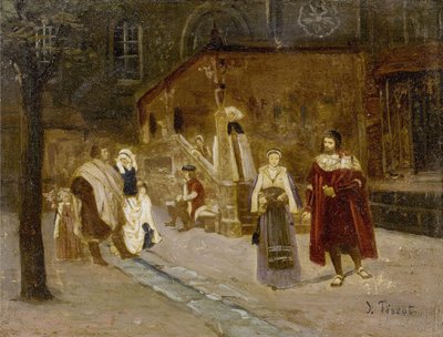 詹姆斯-蒂索《浮士德与玛格丽特 作者 James Tissot