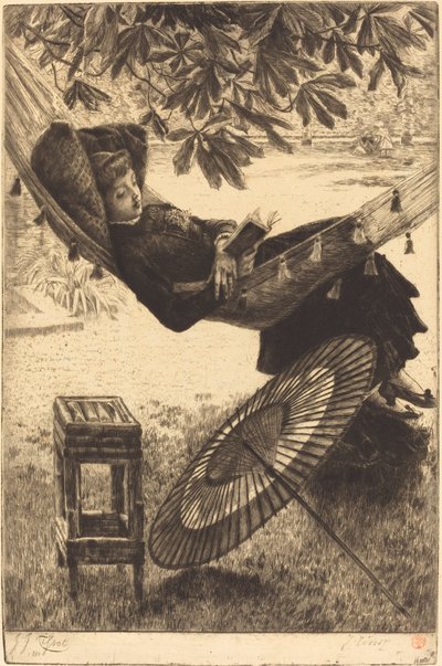 Hammock Le hamac，1880年。 作者 詹姆斯天梭
