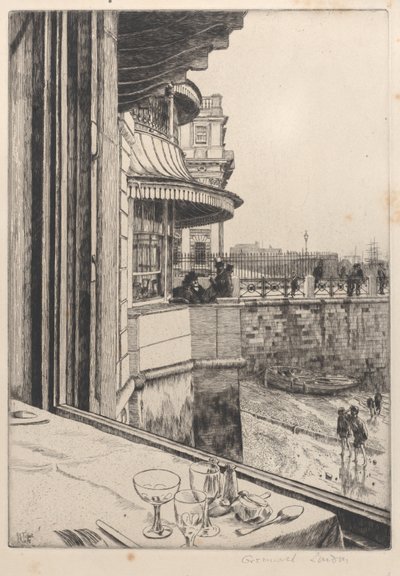 特拉法尔加酒馆，格林威治，1878年。 作者 詹姆斯天梭