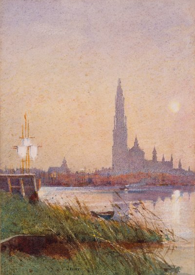 河景，1887年 作者 詹姆斯·瓦伦丁·杰利