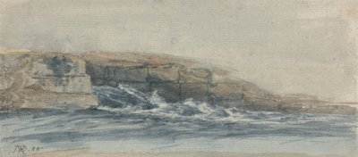 左侧石崖上的海浪 作者 詹姆斯·沃德