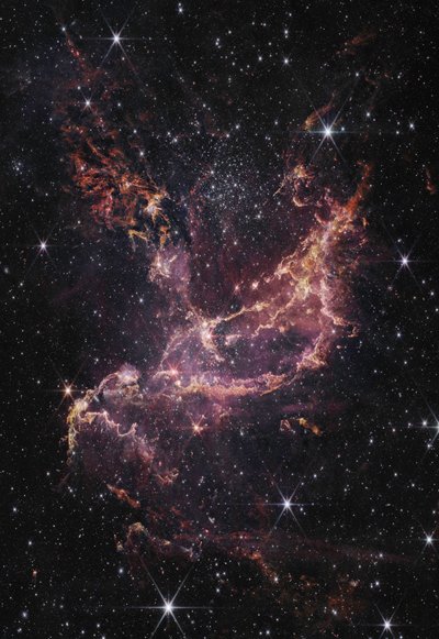 NGC 346（近红外相机图像） 作者 詹姆斯韦伯太空望远镜 (NASA)