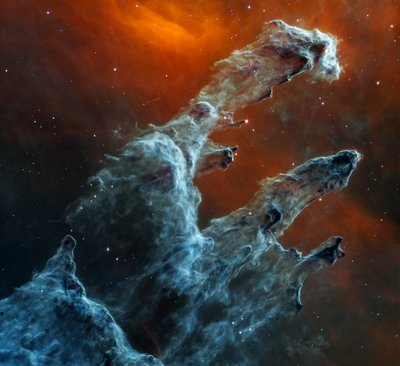 创世之柱（MIRI 图像） 作者 詹姆斯韦伯太空望远镜 (NASA)