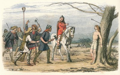东英吉利国王埃德蒙（Edmund），被丹麦人杀死，9世纪，1864年 作者 詹姆斯·威廉·埃德蒙·道尔