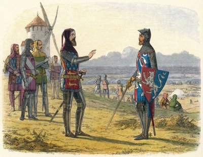 爱德华（Edward）在克雷西（Crecy）拒绝向他的儿子求助，1346年1864年 作者 詹姆斯·威廉·埃德蒙·道尔